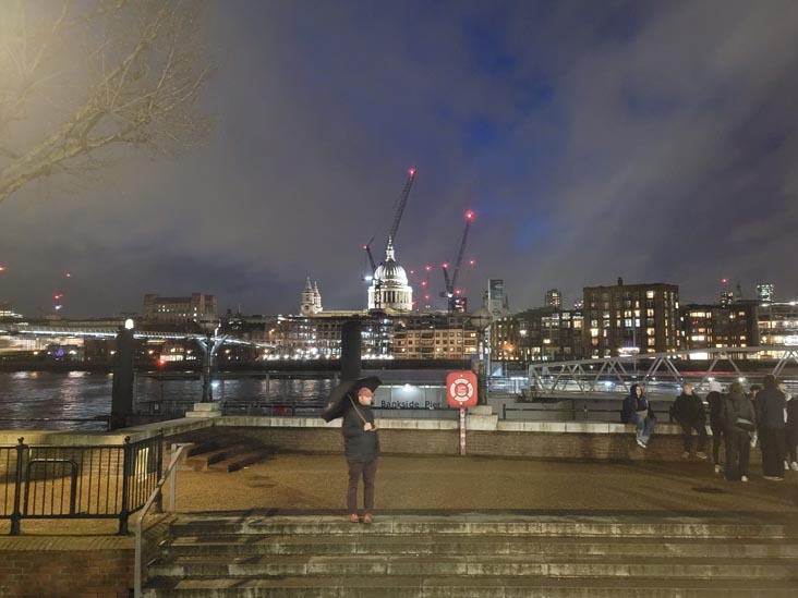 St. Paul's Cathedral and Bankside Pier, The Queen's Walk, Bankside, London, England, April 12, 2023