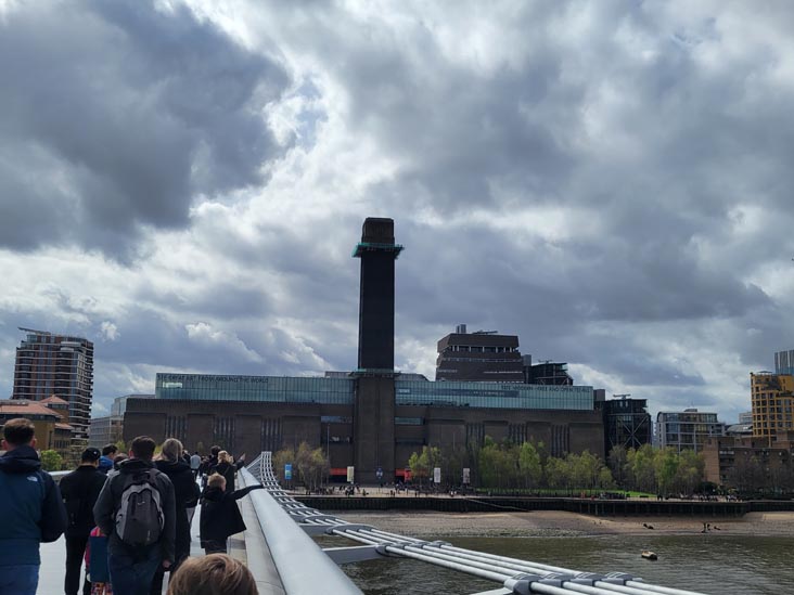 Tate Modern From Millennium Bridge, River Thames, London, England, April 11, 2023