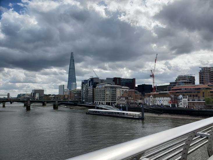 The Shard and Bankside From Millennium Bridge, London, England, April 11, 2023