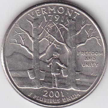 United States Mint 50 State Quarters Program Vermont Quarter