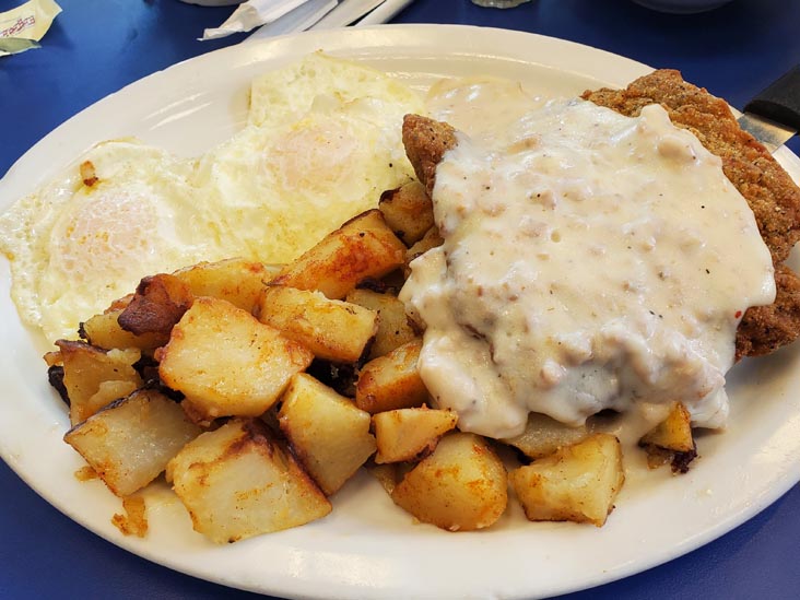 Two Eggs and Signature Country Fried Steak, Bob & Edith's Diner, 539 23rd Street South, Arlington, Virginia, April 21, 2022