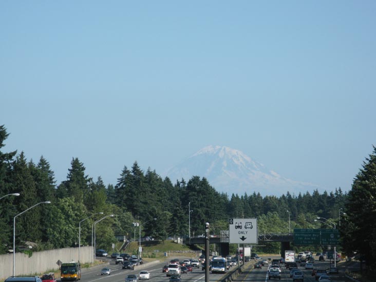 Mount Rainier From Interstate 5, North of Seattle, Washington
