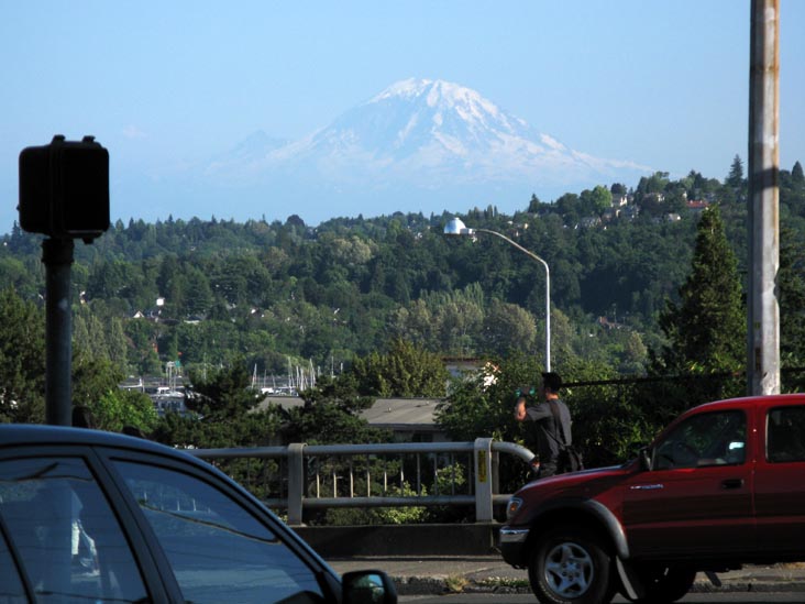 Mount Rainier From 45th Street North and Interstate 5, Seattle, Washington