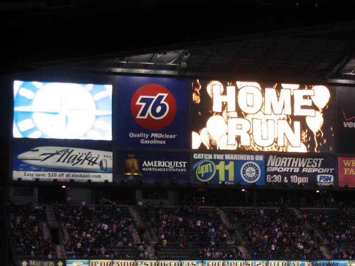 Mariners Home Run, Seattle Mariners vs. Kansas City Royals, Safeco Field, Seattle, Washington, August 27, 2004