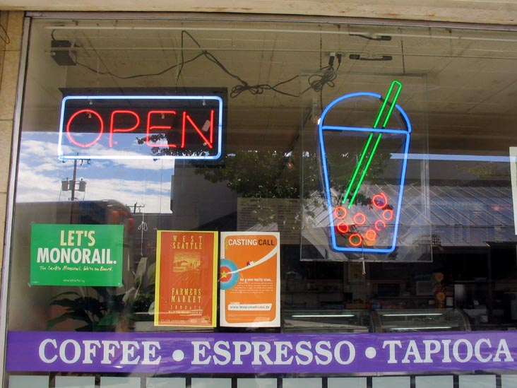 Store Window, SW Alaska Street, West Seattle, Seattle, Washington