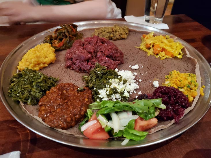 Vegetarian Deluxe, Chercher Ethiopian Restaurant, Washington, D.C., April 21, 2022