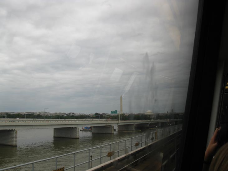 View From Yellow Line Train Crossing Potomac River, DC Metrorail, Washington, D.C., August 14, 2010