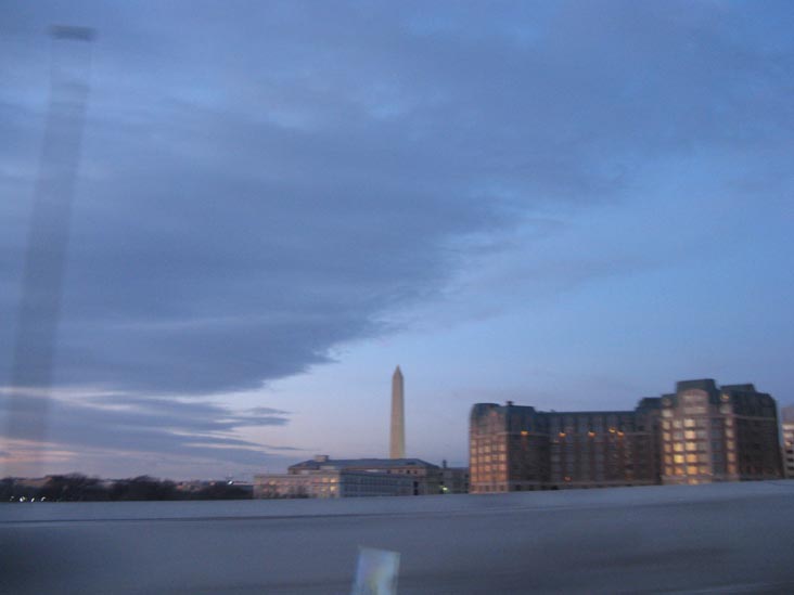 Washington Monument From Southeast Freeway/Interstate 395, Washington, D.C., January 3, 2010