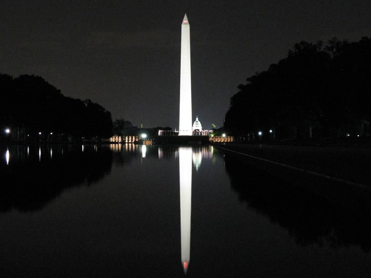 Washington Monument, United States Capitol, Reflecting Pool, National Mall, Washington, D.C., May 25, 2008