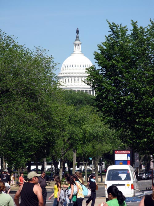 U.S. Capitol Dome From 7th Street and Jefferson Drive, National Mall, Washington, D.C., May 26, 2008