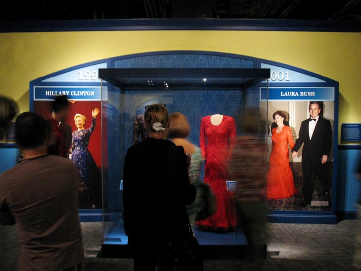 Hillary Clinton and Laura Bush Gowns, A First Lady's Debut Gallery, First Ladies at the Smithsonian Exhibit, Smithsonian National Museum of American History, National Mall, Washington, D.C.