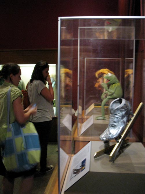 The Lion King Simba Mask, Kermit the Frog and Apolo Ohno Speed Skates, National Treasures of Popular Culture Exhibit, Third Floor West, Smithsonian National Museum of American History, National Mall, Washington, D.C.
