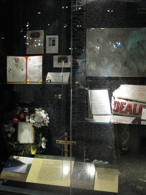 Vietnam Wall Memorial Items, The Price of Freedom: Americans at War Exhibit, Third Floor East, Smithsonian National Museum of American History, National Mall, Washington, D.C.