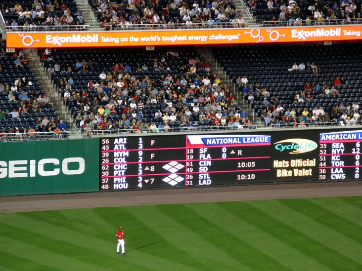 Outfield, Milwaukee Brewers vs. Washington Nationals, Nationals Park, Washington, D.C., May 24, 2008