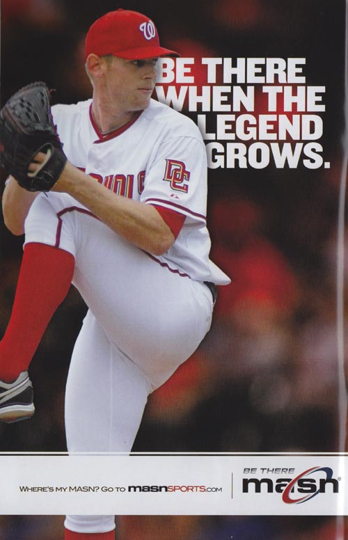 MASN Stephen Strasburg Advertisement, Nationals Inside Pitch Magazine, Volume 3, Issue 9