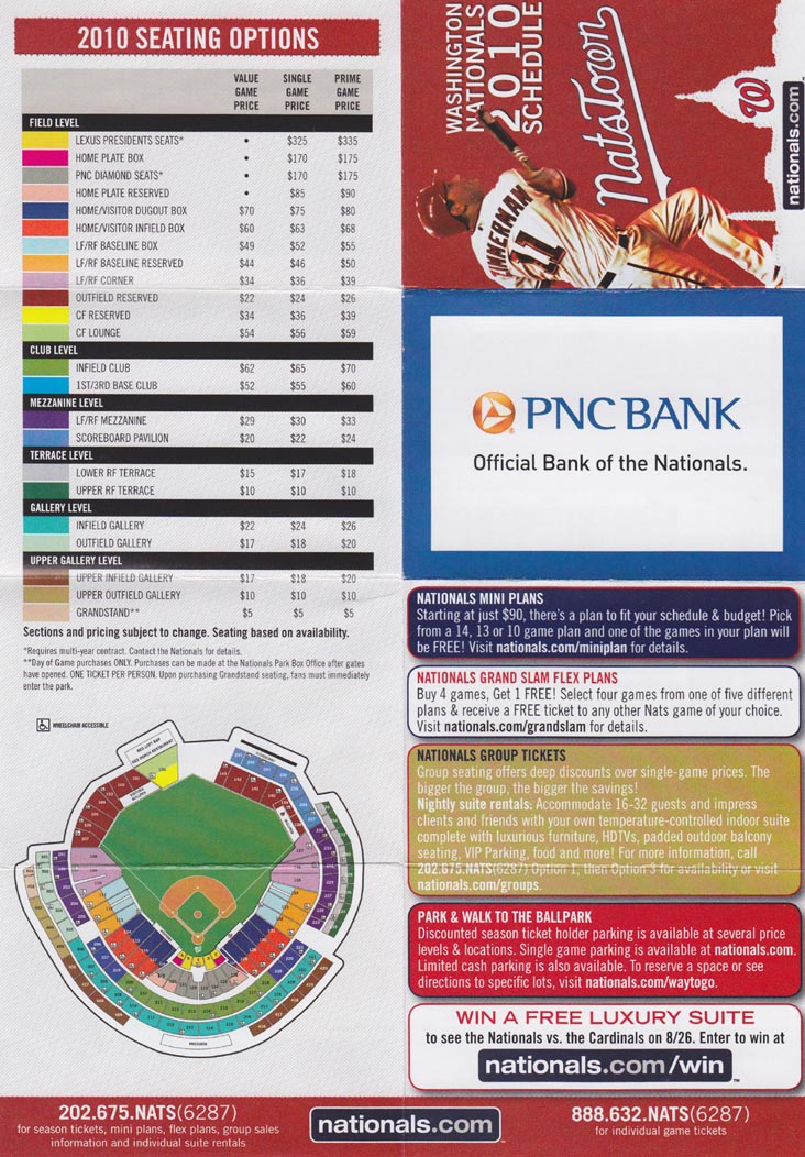 Washington Nationals 2010 Schedule