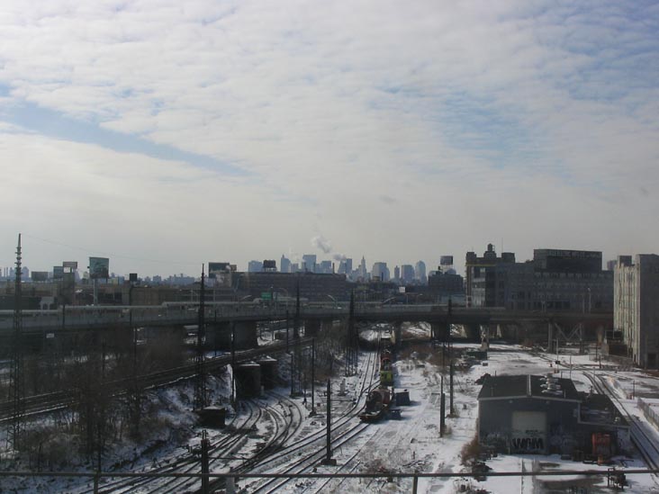 Sunnyside Railyards, Lower Manhattan in Distance, Between Queensboro Plaza and 33rd Street Stations, Long Island City/Sunnyside, Queens