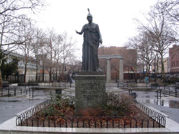 Athena Monument, Athens Square, Astoria, Queens, February 3, 2006