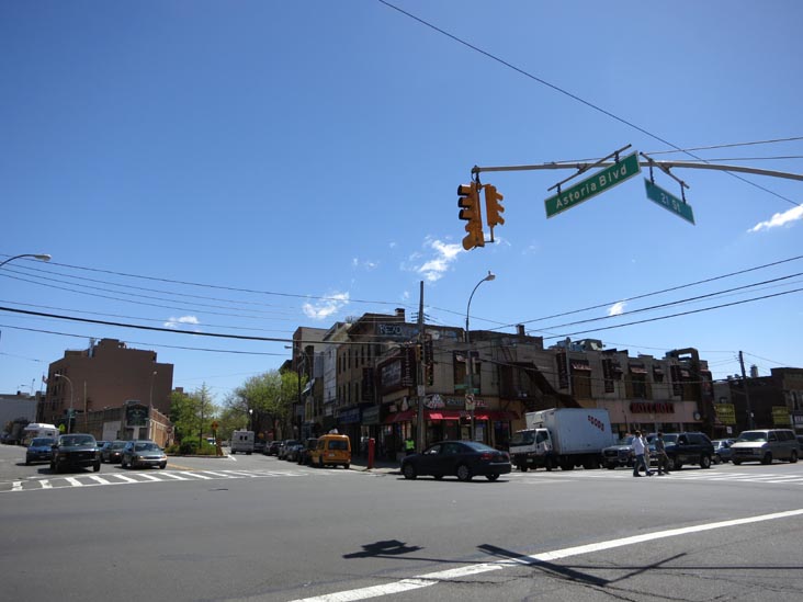 Astoria Boulevard at 21st Street, Looking East, Astoria, Queens, May 3, 2013