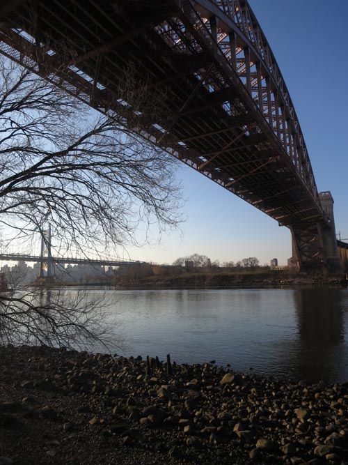 Hell Gate and Robert F. Kennedy Bridges, Shore Boulevard, Astoria Park, Astoria, Queens, December 13, 2012