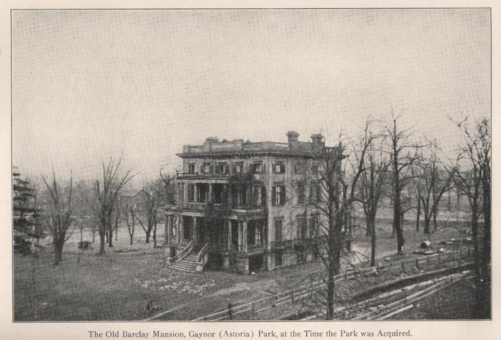 Old Barclay Mansion, Astoria, Queens, From 1913 New York City Parks Annual Report