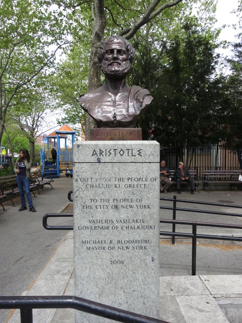 Aristotle Bust, Athens Square, Astoria, Queens, May 7, 2013