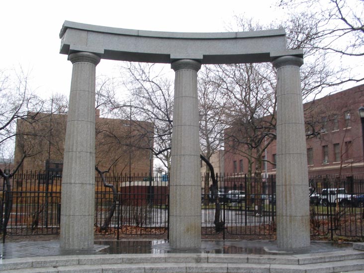 Doric Columns, Athens Square, Astoria, Queens, February 3, 2006