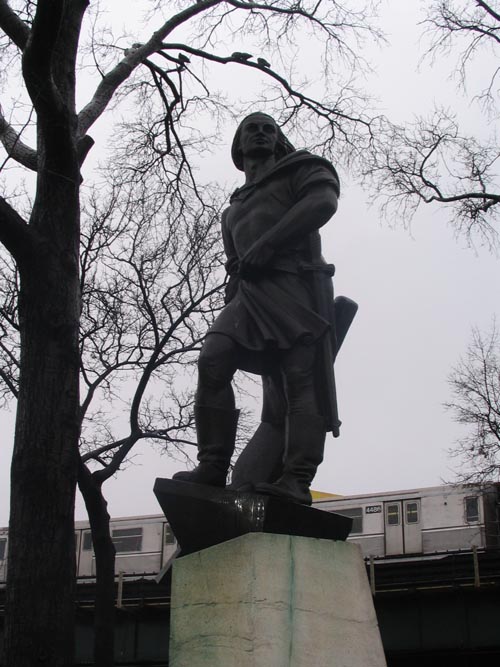 Columbus Statue, Columbus Square, Astoria, Queens, February 3, 2006