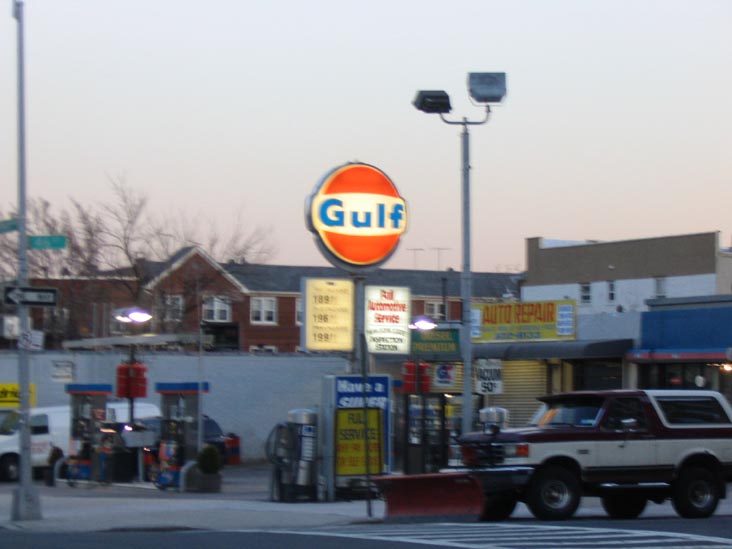 Gulf Gas Station, 46th Street and Ditmars Boulevard, SE Corner, Astoria, Queens, March 23, 2004