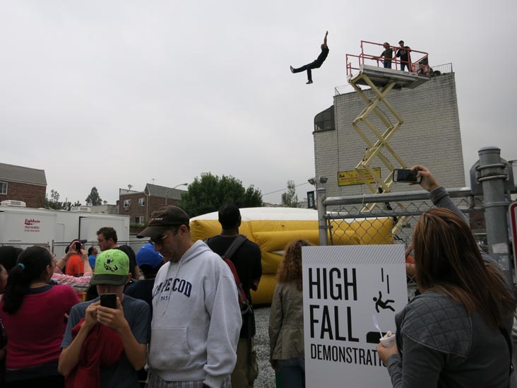 High Fall Demonstration, New York On Location Street Fair, Kaufman Astoria Studios Backlot, 34-12 36th Street, Astoria, Queens, September 21, 2014