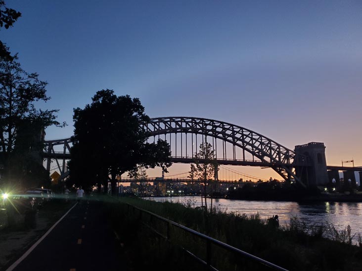 Hell Gate Bridge From Ralph Demarco Park, Shore Boulevard Near Ditmars Boulevard, Astoria, Queens, August 26, 2025