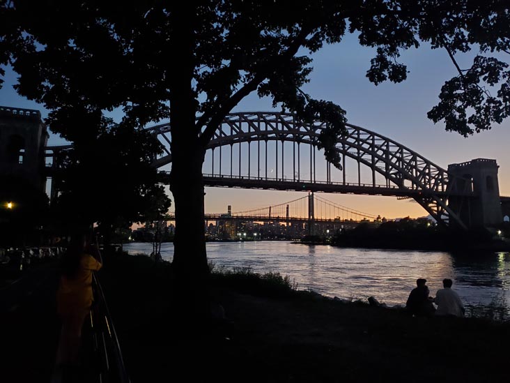 Hell Gate Bridge From Ralph Demarco Park, Shore Boulevard Near Ditmars Boulevard, Astoria, Queens, August 26, 2025