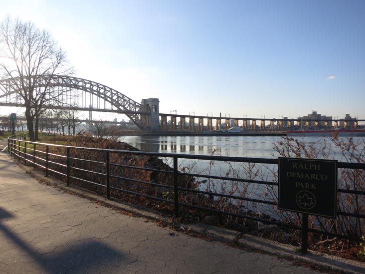 Hell Gate Bridge From Ralph Demarco Park, Shore Boulevard Near 21st Avenue, Astoria, Queens, December 13, 2012