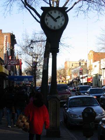 Sidewalk Clock, Steinway Street, Astoria, Queens, March 13, 2004
