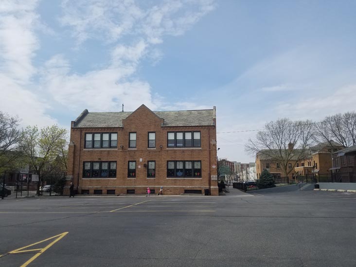 Schoolyard, St. Francis of Assisi, 45th Street and 21st Avenue, Astoria, Queens, April 21, 2020