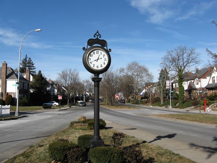 Jubilee Clock, Looking North Up Bell Boulevard From 50th Avenue, Bayside, Queens