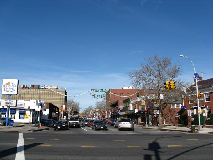 Looking North Up Bell Boulevard From Northern Boulevard, Bayside, Queens