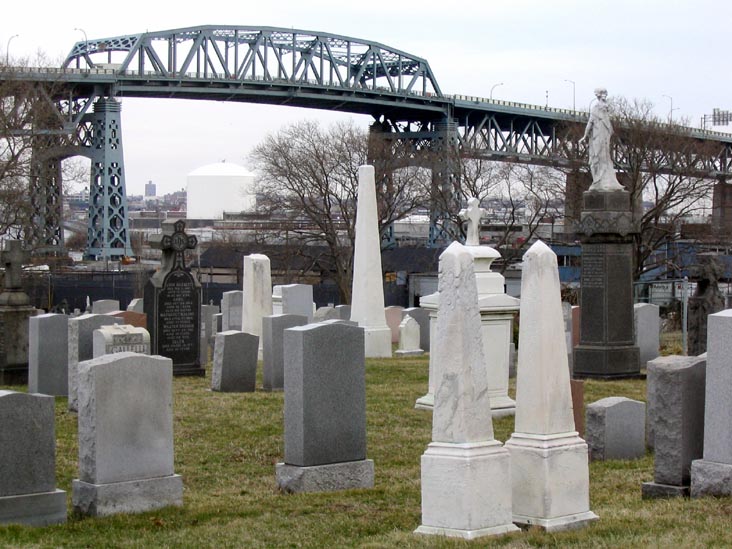 Kosciuszko Bridge, Brooklyn-Queens Expressway, From Calvary Cemetery, Queens