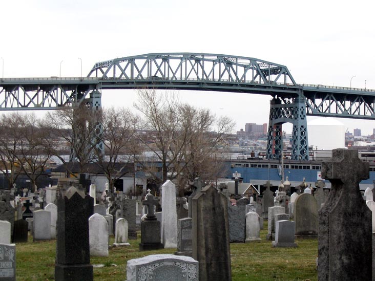 Kosciuszko Bridge, Brooklyn-Queens Expressway, From Calvary Cemetery, Queens