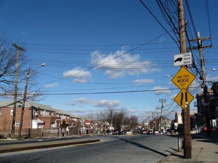Looking North Up College Point Boulevard From 25th Road, College Point, Queens