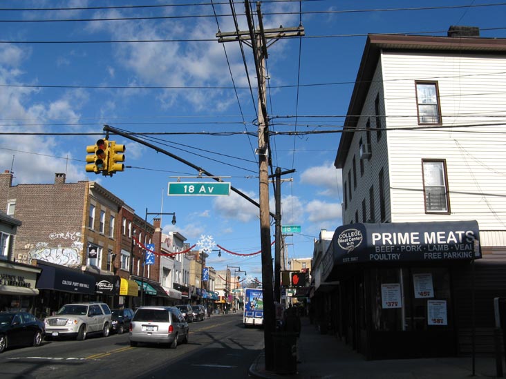 Looking North Up 18th Avenue From College Point Boulevard, College Point, Queens