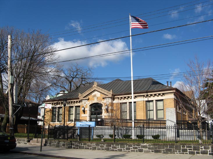 Queens Library Poppenhusen Branch, College Point Boulevard and 14th Avenue, NW Corner, College Point, Queens