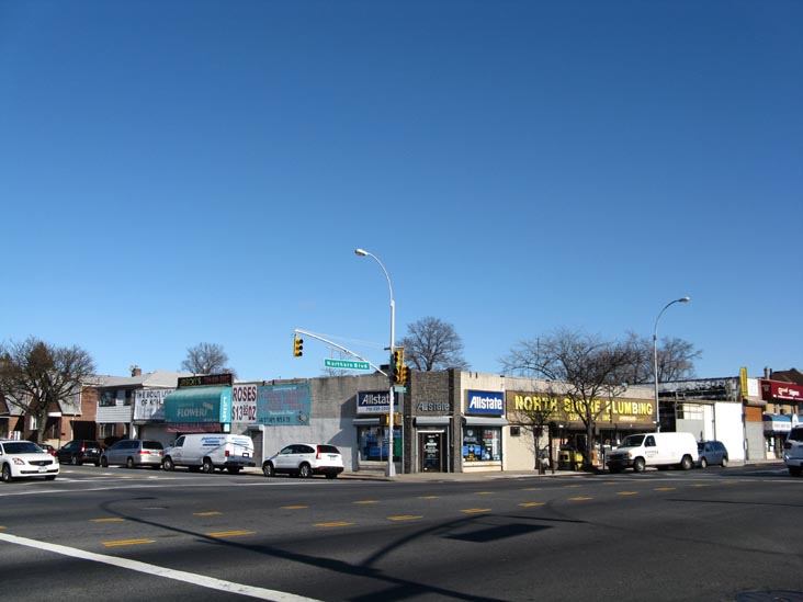 Northern Boulevard and Utopia Parkway, NE Corner, Auburndale, Flushing, Queens