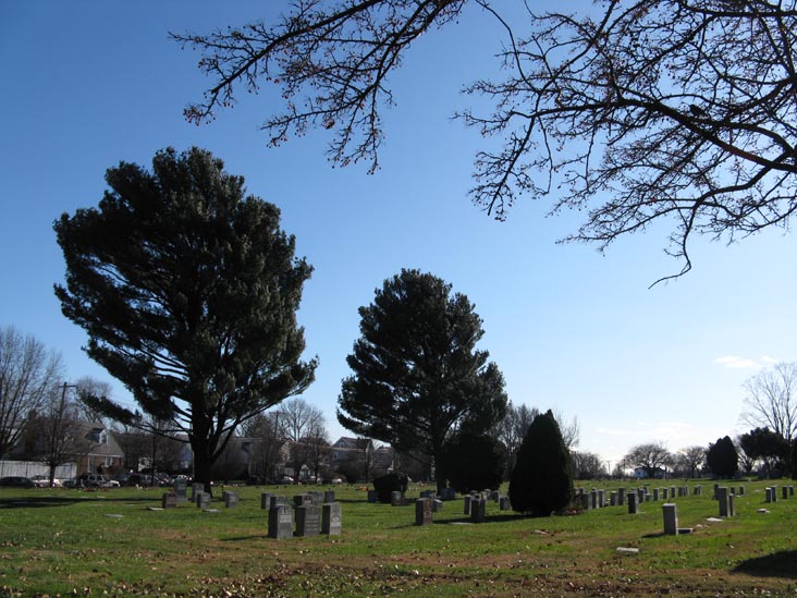 46th Avenue and Auburndale Lane, Flushing Cemetery, SW Corner, Flushing, Queens