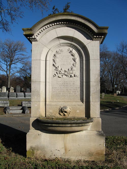 Mary Lawrence Elliman Memorial Temperance Fountain, Flushing Cemetery, Flushing, Queens