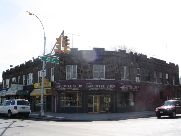 45th Avenue and Parsons Boulevard, SW Corner, Across From Lawrence Triangle, Flushing, Queens