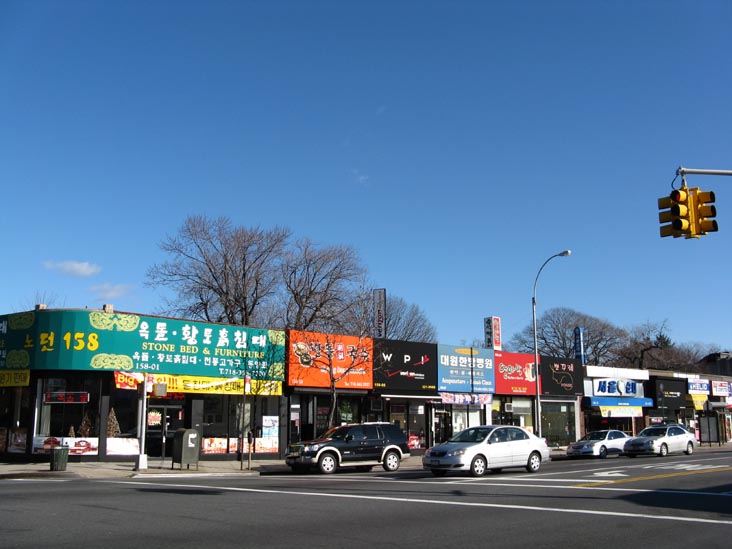 Northern Boulevard and 158th Street, NE Corner, Murray Hill, Flushing, Queens