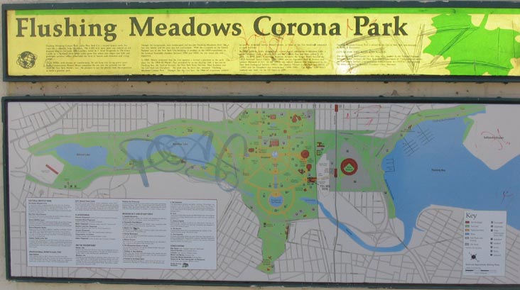 Map, Flushing Meadows Corona Park, Queens, January 23, 2004