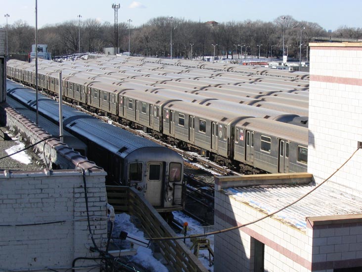 7 Train MTA Subway Yard, Flushing Meadows Corona Park, Queens, January 23, 2004