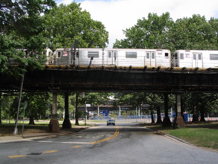 7 Train Headed to the Railyards, Flushing Meadows Corona Park, Queens, September 14, 2005